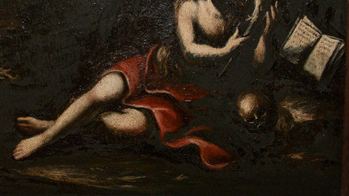 Olio su ardesia Maria Maddalena periodo XVIII secolo