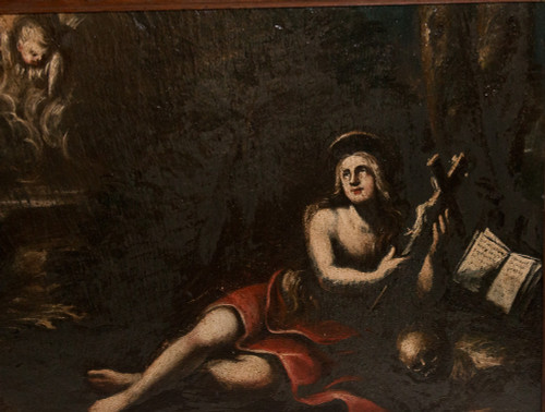Olio su ardesia Maria Maddalena periodo XVIII secolo