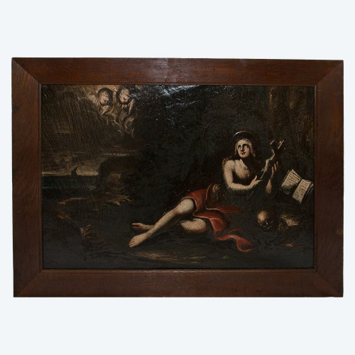 Olio su ardesia Maria Maddalena periodo XVIII secolo