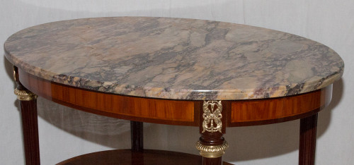  Guéridon Ovale Style Louis XVI Ende 19. Jahrhundert