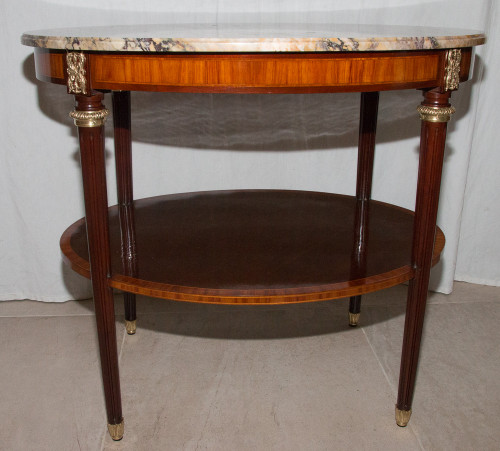  Guéridon Ovale Style Louis XVI Ende 19. Jahrhundert