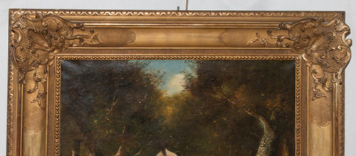 Tableau Scène De Genre époque XIXe Siècle