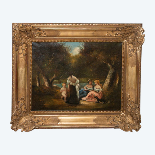 Tableau Scène De Genre époque XIXe Siècle