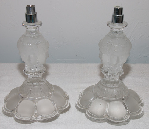Pair Of Saint Louis Crystal Flambeaux "renaissance" Model