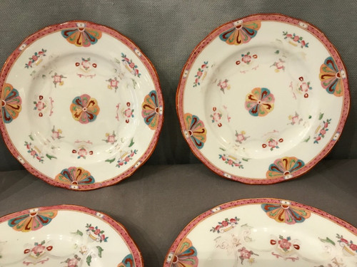 Set di 6 piatti in porcellana Minton del XIX secolo