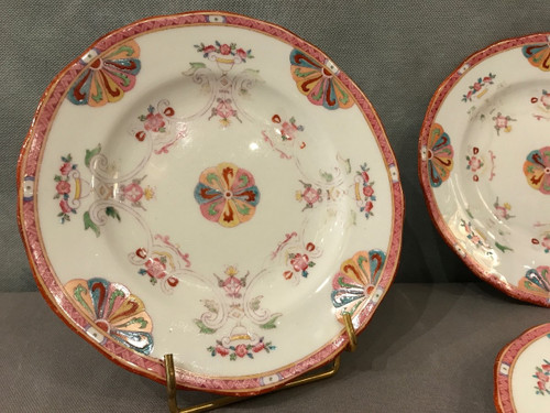 Set di 6 piatti in porcellana Minton del XIX secolo
