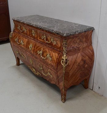  Importante Commode Tombeau en Bois de Rose, style Louis XIV - Milieu XXe 