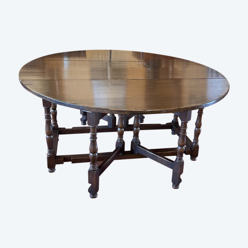 Grande Table Gateleg En Chêne