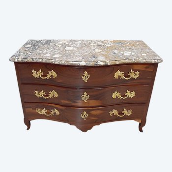  Commode Nantaise de Port en Bois d'Amarante massif, Époque Louis XV - 1770 