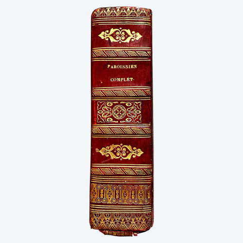 Très beau Paroissien du début du XIXème en veau rouge de Russie décoré avec une reliure prestigieuse
