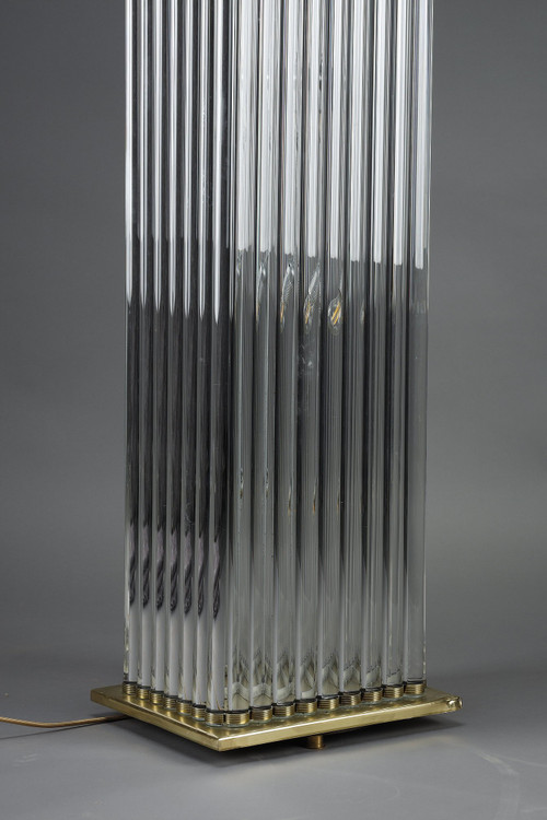 ART DECO-STYLE FLOOR LAMP MADE IN THE 70S FROM MURANO GLASS