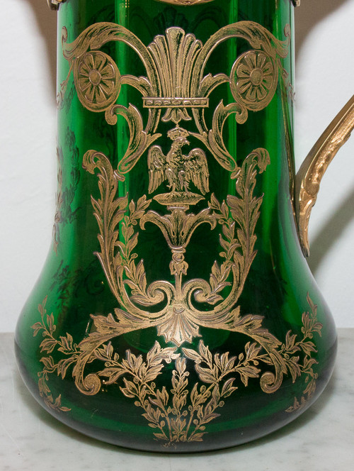 Orangeade pitcher Signed Victor Saglier 19th century