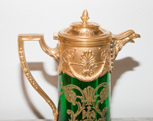 Orangeade pitcher Signed Victor Saglier 19th century