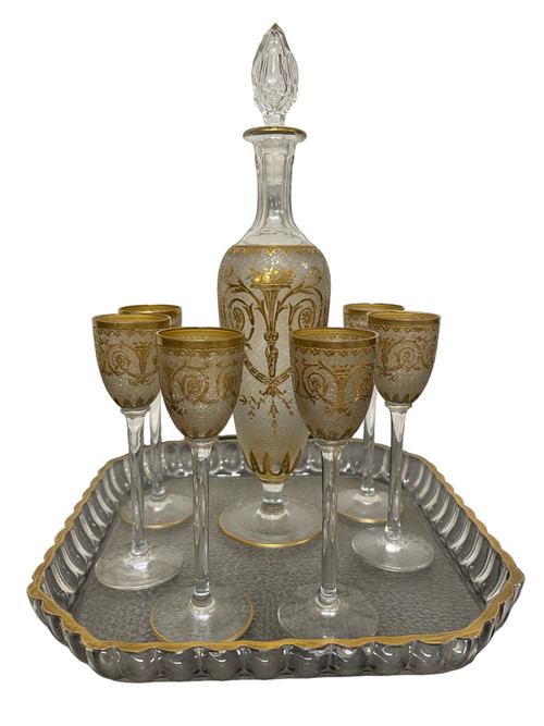 Saint Louis - Cristal Liqueur Service Late 19th Century