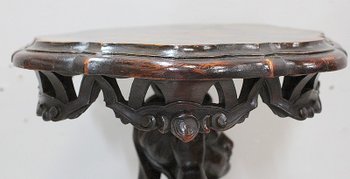  Sellette Putti en bois Sculpté - Fin XIXe 