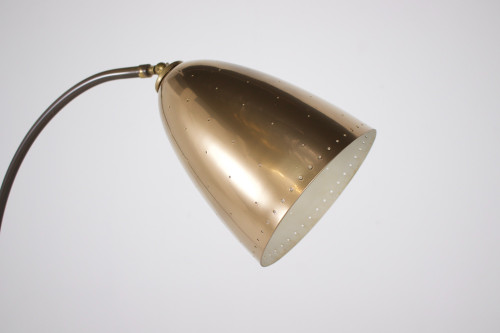 Modernist floor lamp in the Paavo Tynell style.