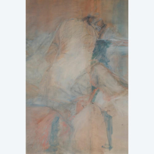 VERY LARGE OIL ON CANVAS BY JEAN PAUL BARRAY (1930-2012)