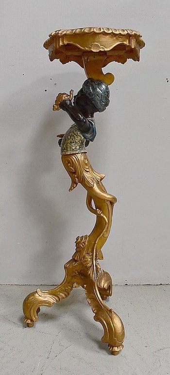  Sella in legno dorato in stile veneziano - Fine XIX secolo