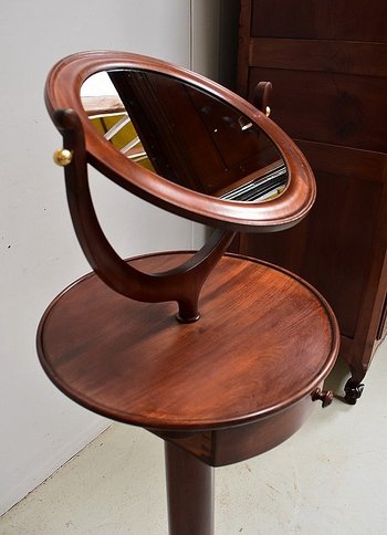  Barbière en Acajou massif de Cuba, époque Restauration - 1ère partie du XIXe 
