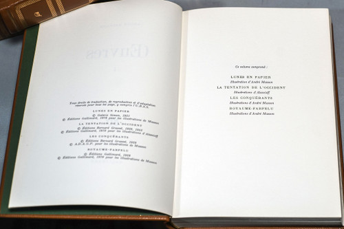 Oeuvres d'André MALRAUX, , 4 volumes Ed. Gallimard NRF 1970 