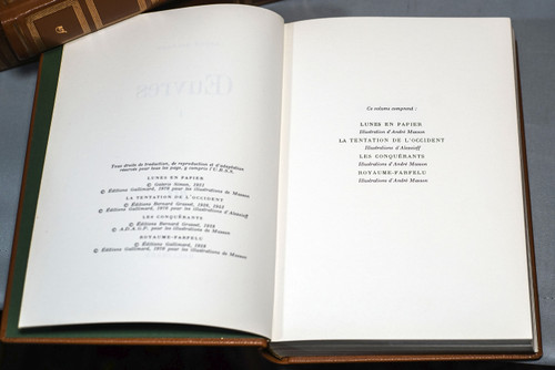 Oeuvres d'André MALRAUX, , 4 volumes Ed. Gallimard NRF 1970 