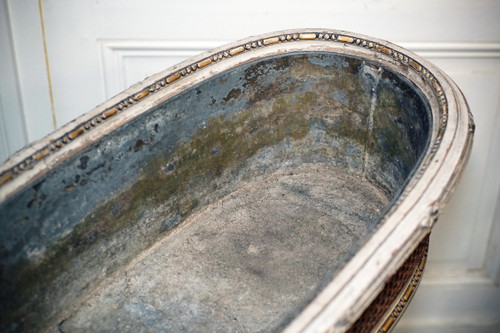 Large Caned Wood Planter Louis XVI Style