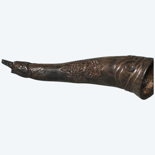 BUDHISTISCHES RITUALHORN, Tibet Thungra