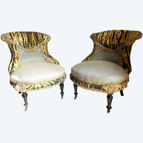 Paire De Chauffeuses époque Napoléon III