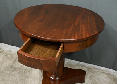 Mahogany pedestal table, Empire period - Early 19th century
