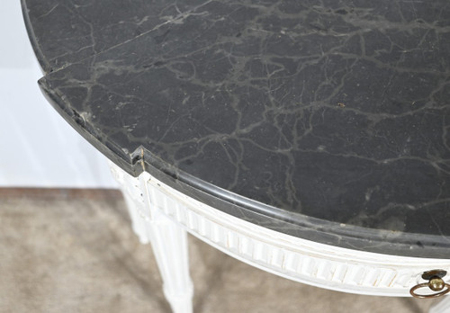 Console Demi-Lune en Bois Réchampi, style Louis XVI – Début XIXe