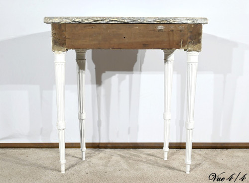 Console Demi-Lune en Bois Réchampi, style Louis XVI – Début XIXe