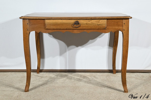 Table Bureau en Noyer et Merisier, style Louis XV – Début XIXe