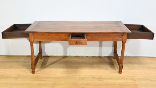 Table de Ferme de Propriété en Merisier, style Louis XIV – Début XIXe