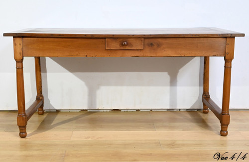 Table de Ferme de Propriété en Merisier, style Louis XIV – Début XIXe