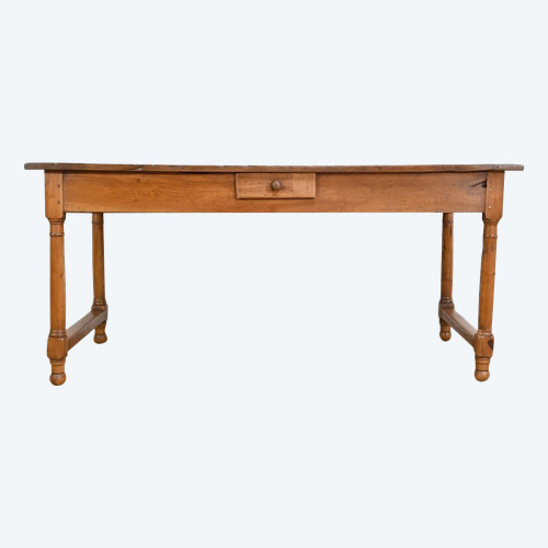 Farmhouse table in cherry wood, Louis XIV style - Early 19th century