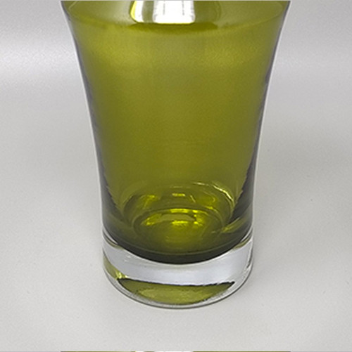 1970er Erstaunliche grüne Vase #1376 von Tamara Aladin Vase für Riihimaki/Riihimaen Lasi Oy