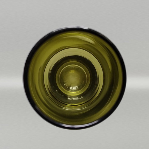 1970er Erstaunliche grüne Vase #1376 von Tamara Aladin Vase für Riihimaki/Riihimaen Lasi Oy
