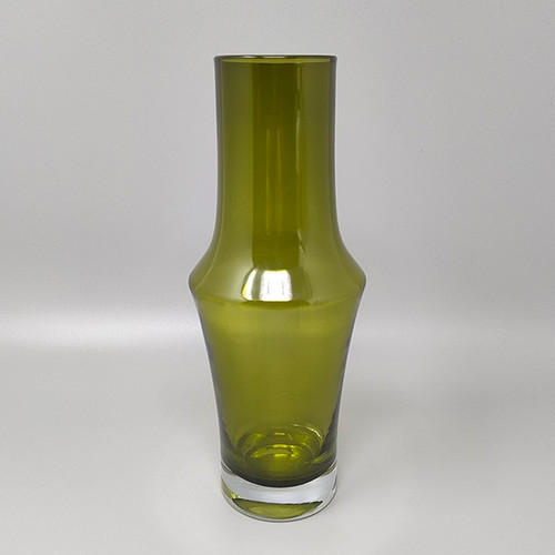 1970er Erstaunliche grüne Vase #1376 von Tamara Aladin Vase für Riihimaki/Riihimaen Lasi Oy