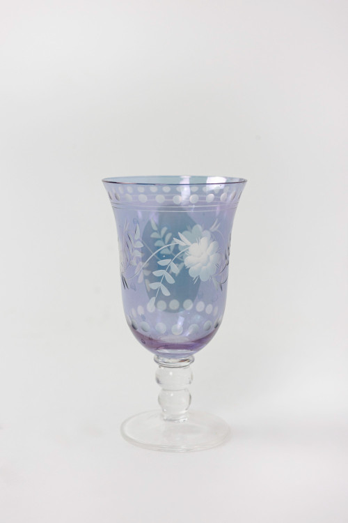 Set of bohemian crystal glasses, contemporary work