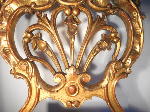 Set Of 4 XIX Period Chairs In Gilded Wood
