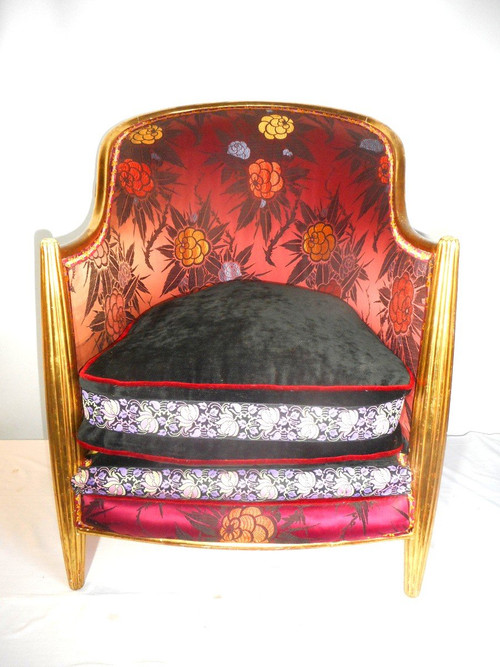 Pair Of Gilded Art Deco Armchairs By Paul Follot (1877-1942)