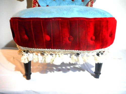 Pair Of Napoleon III period upholstered Chauffeuses