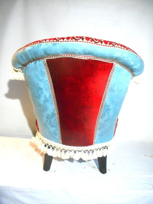 Pair Of Napoleon III period upholstered Chauffeuses