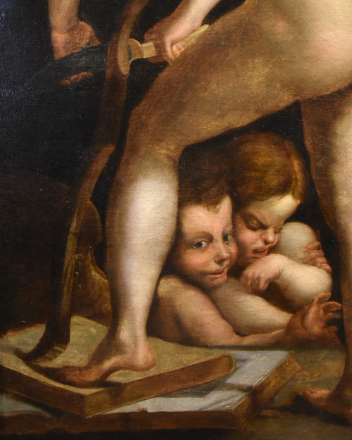 Cupid Carving His Bow, Francesco Mazzola, Known As Il Parmigianino (parme, 1503 - 1540) Follower Of 