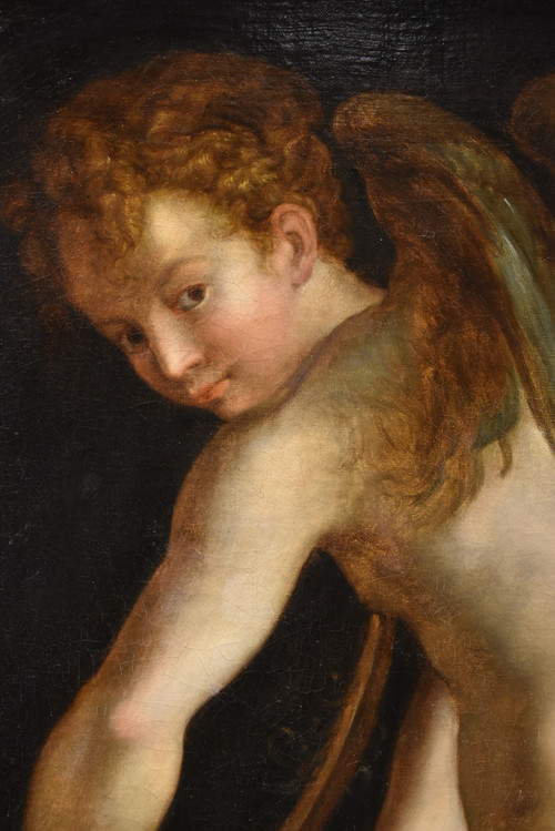Cupid Carving His Bow, Francesco Mazzola, Known As Il Parmigianino (parme, 1503 - 1540) Follower Of 