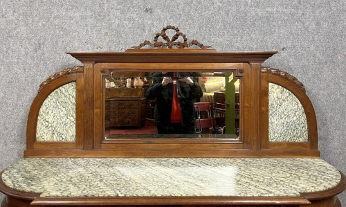 Louis XVI-style half-moon walnut sideboard circa 1850