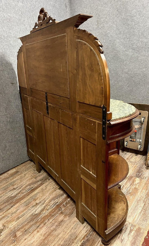 Louis XVI-style half-moon walnut sideboard circa 1850