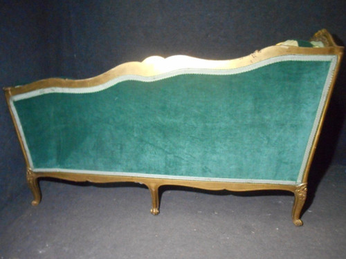Duchesse En Bois Doré Et Soierie époque XIXe