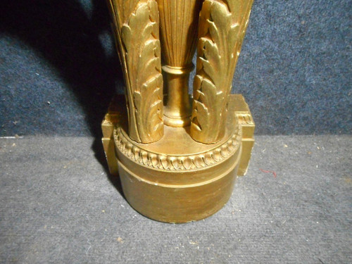 Paire De Console Aux Cornes d'Abondance En Bois Doré époque XIXe
