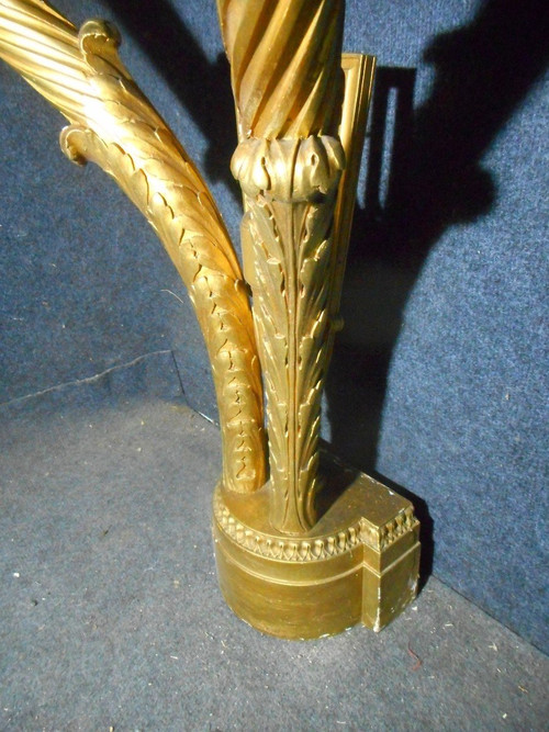 Paire De Console Aux Cornes d'Abondance En Bois Doré époque XIXe